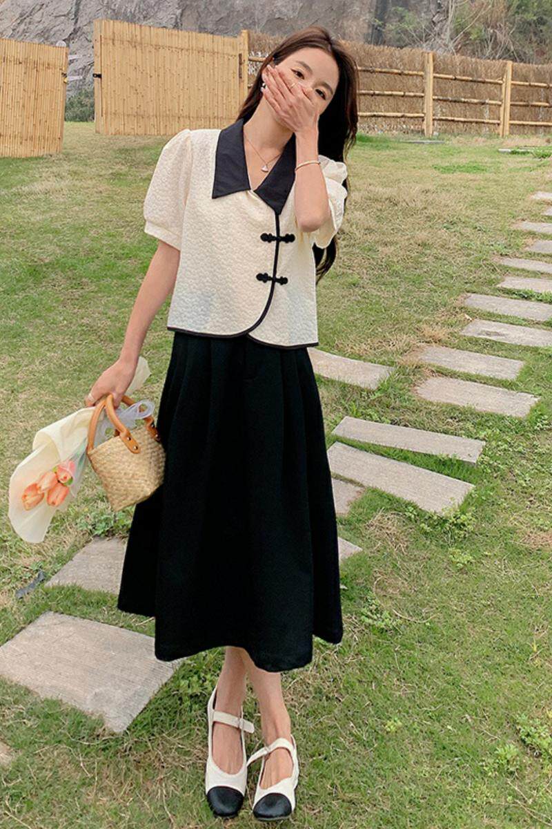 已出货226-A355-P1252024夏季新款上衣+关身裙套装女控178,女装西装,惟卡贝娜