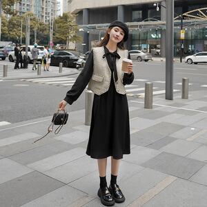 已出货226-A535-P1352025春季中长款连衣裙+马甲女188
