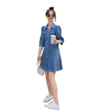 已出货226-A352-P1202024夏季新款牛仔提花连衣裙女178，女装连衣裙，惟卡贝娜
