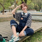 已出货226-A363-P1152024夏季新款牛仔背带裤女168，女装连体裤，惟卡贝娜