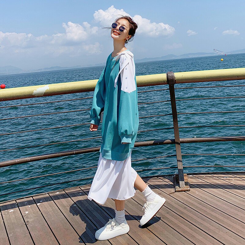 现货226-805-P115  2022春季新款卫衣连衣裙女  控价168图片