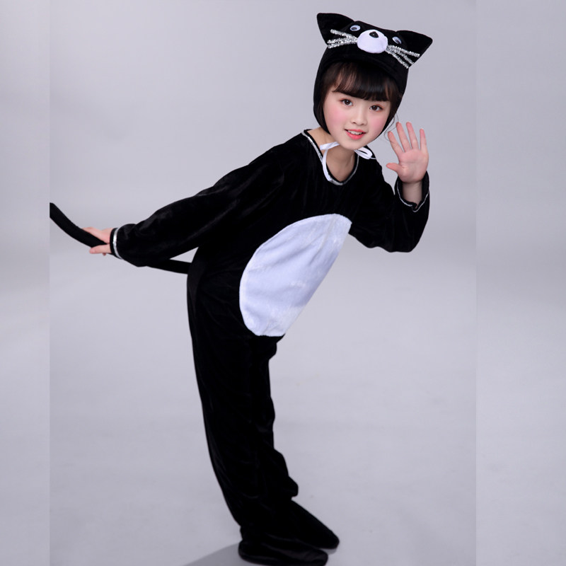六一儿童小猫演出服幼儿园黑猫警长话剧舞蹈衣服小猫表演服