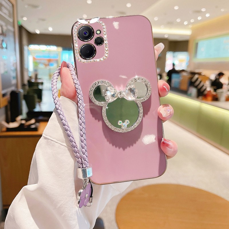 realme10硅胶网红化妆镜手机壳女