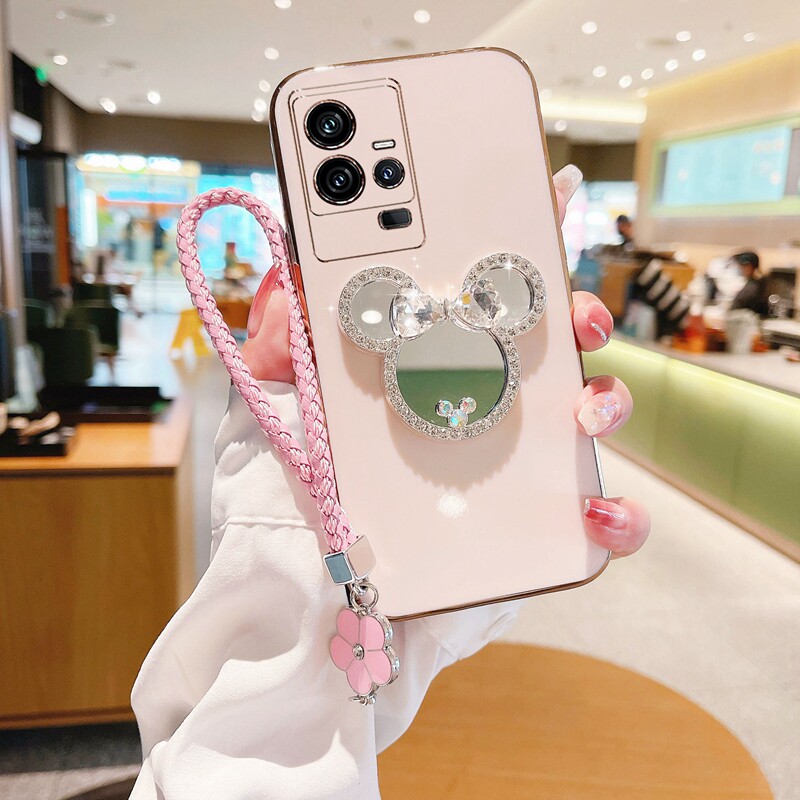 IQOO11硅胶时尚网红化妆镜手机壳