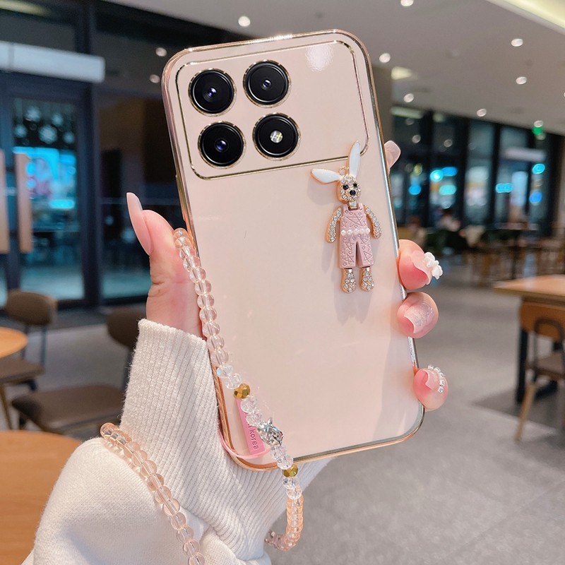 适用小米pocof6pro手机壳镶钻女