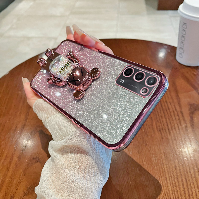 oppoA55硅胶透明带支架手机壳薄