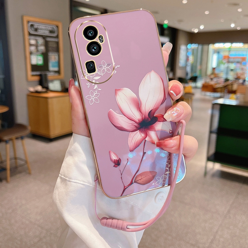 opporeno10pro十硅胶时尚百合花