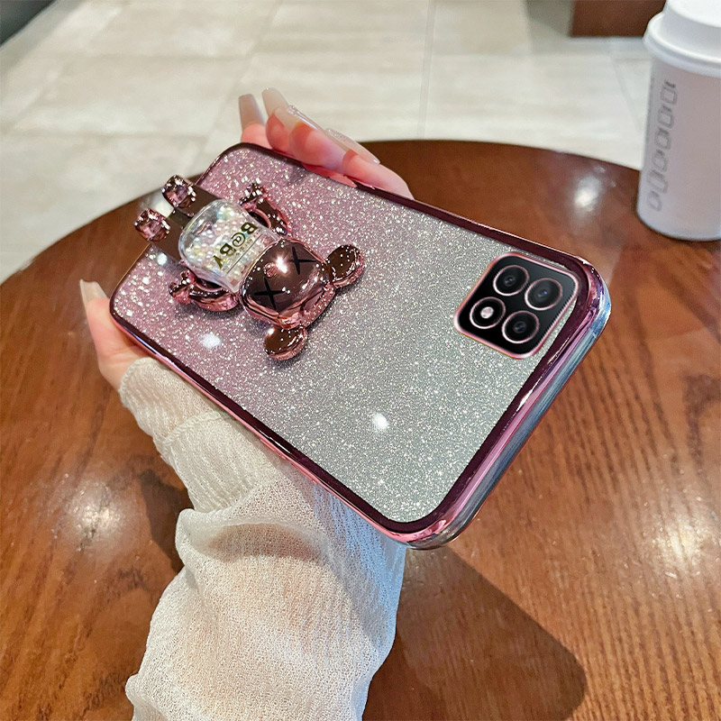 oppoA535g硅胶透明带支架手机壳