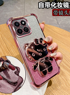 适用荣耀X8B手机壳新款带镜头膜荣耀x8A硅胶保护套Honor X8b全包气囊防摔透明超薄软壳LLY-LX1网红X8b5G女LX2