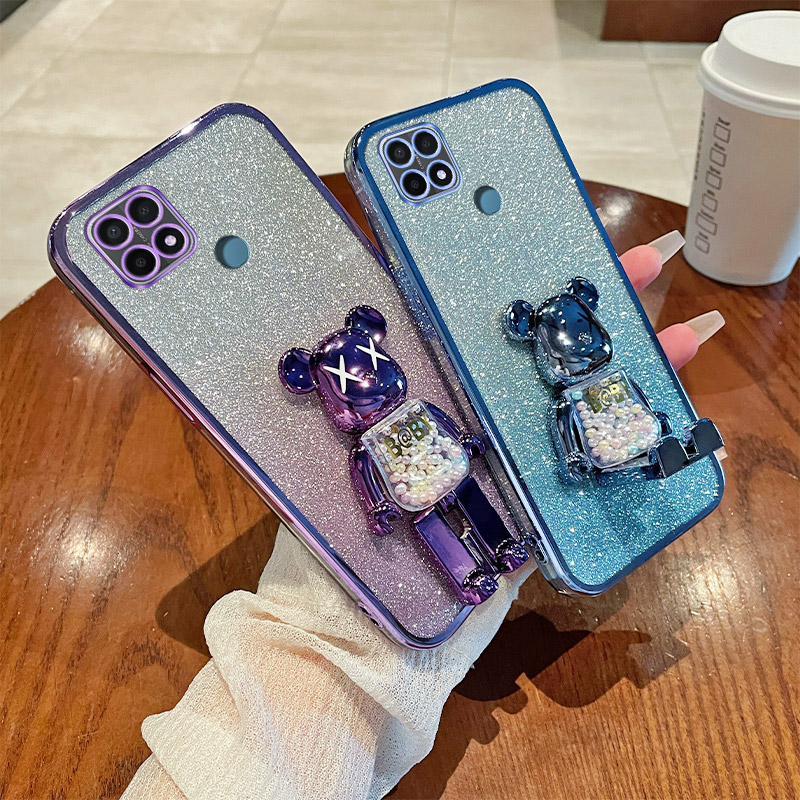 oppoA36硅胶透明带支架手机壳女