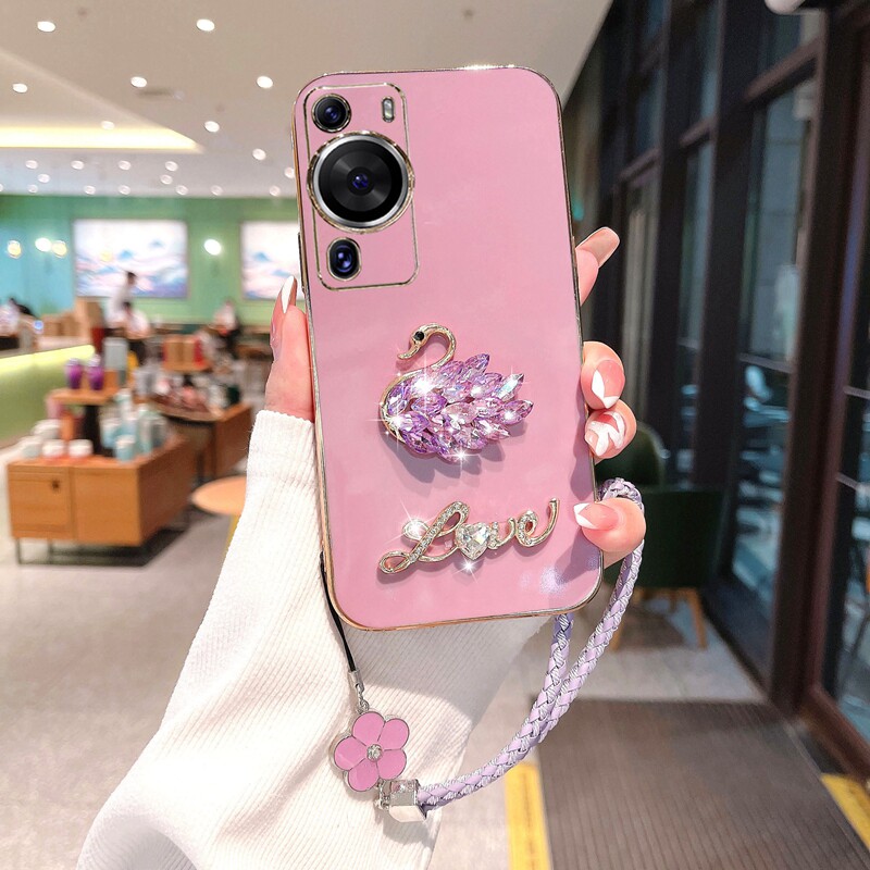 适用于华为p60手机壳MNA一AL00新款保护套P60pro全包超薄LNA硅胶镶钻p6o软壳por女pr0曲屏p6opro外壳ALOO防摔