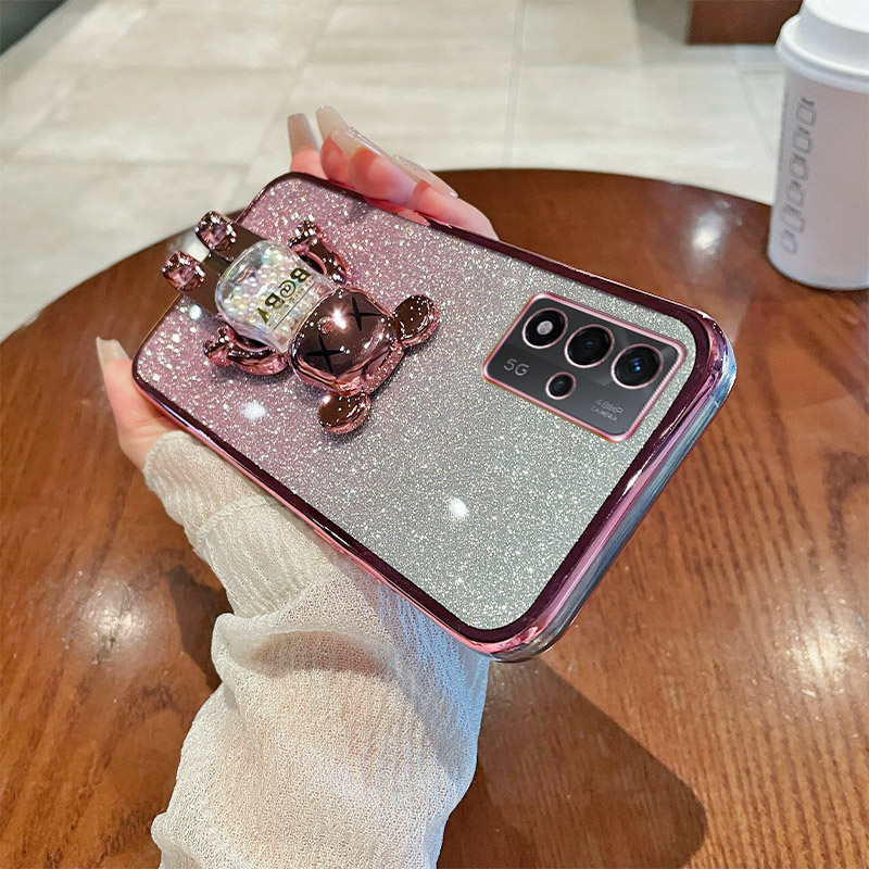 oppoA93S硅胶透明带支架手机壳女