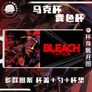 死神千年血战 黑崎一护 石田雨龙 动漫马克杯变色杯水杯可定制