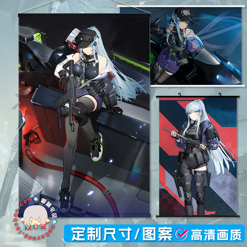 少女前线2追放 可露凯 416 日式贡缎包轴挂画海报墙贴墙纸可定制