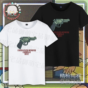 包邮 M1917美国制史密斯维森大雄哆啦a梦印象短袖 T恤纯棉 文化衫