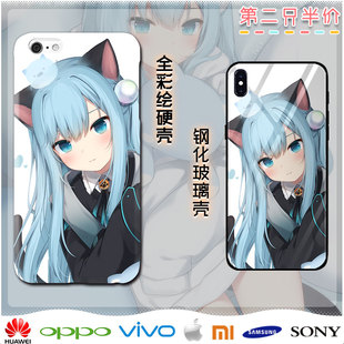 甘城 猫羽雫 蓝发猫娘 猫咪 猫猫 动漫周边苹果华为小米OV手机壳