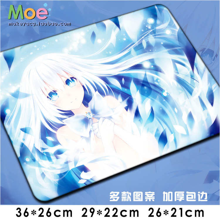 多款 约会大作战2 鸢一折纸鼠标垫 神威灵装 超厚锁边动漫鼠标垫