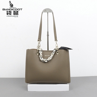 袋鼠女包真皮单肩包2026新款 轻奢托特包大容量质感通勤单肩百搭潮