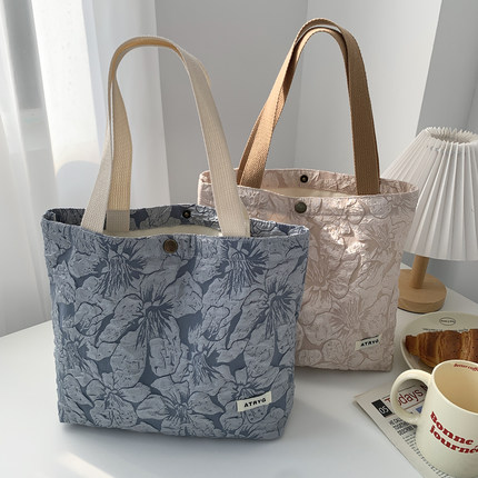 通勤上班杂物小拎包女学生手提小包收纳包上班小手拎包通勤帆布袋