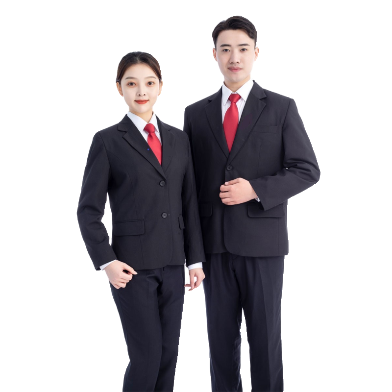 单位黑色西装制服办公制服二扣三扣现货秒发