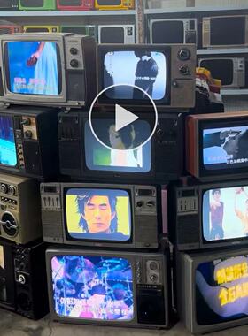 黑白电视机摆件复古怀旧拍摄道具