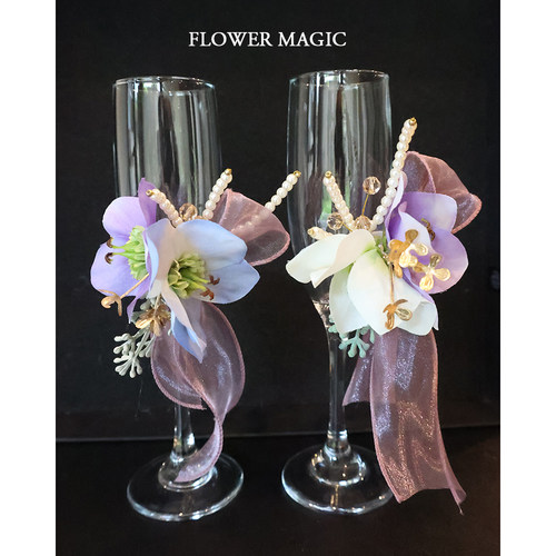 花之魔法紫色仙气酒杯花原创物美