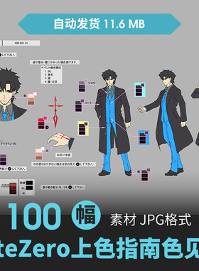 Fate Zero人物设定CG原画插画册动漫游戏手绘线稿上色三视图素材
