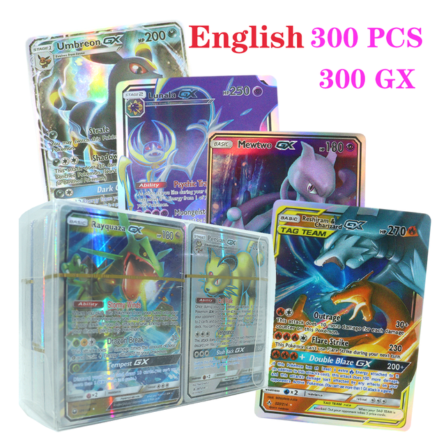 英文版闪卡神奇宝贝卡片Pokemon Cards宝可梦皮卡丘GX口袋妖怪卡 模玩/动漫/周边/娃圈三坑/桌游 桌游卡牌 原图主图