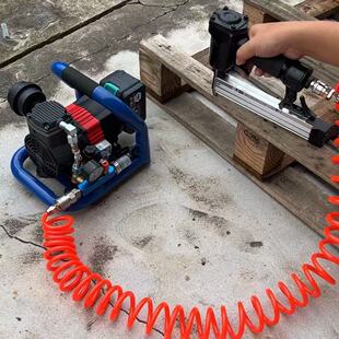 迷你空压机锂电小型便携式打气泵无油空气压缩机木工气钉枪储气罐