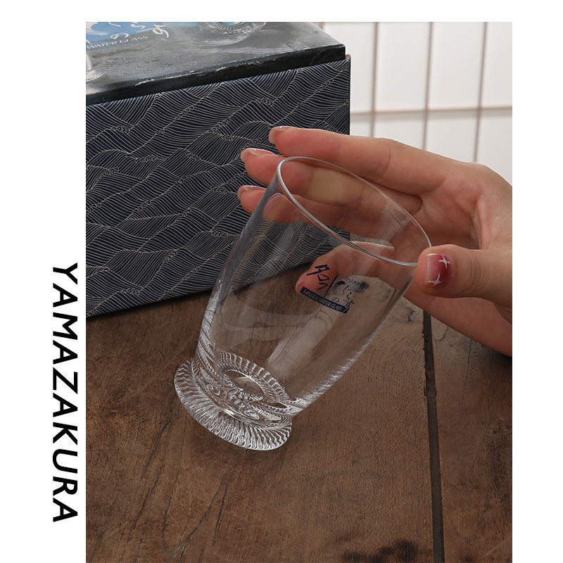 日本製 中古杯名流水晶玻璃绿茶杯 vintage威士忌杯酒杯侘寂1980s