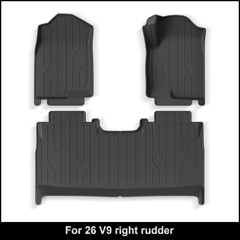 适用于26款福田火星FOTON V9右舵皮卡汽车全TPE脚垫后斗垫子跨境