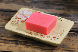 泰国肥皂盒树脂皂盒创意田园小花手工时尚钥匙收纳盒香皂托肥皂盘