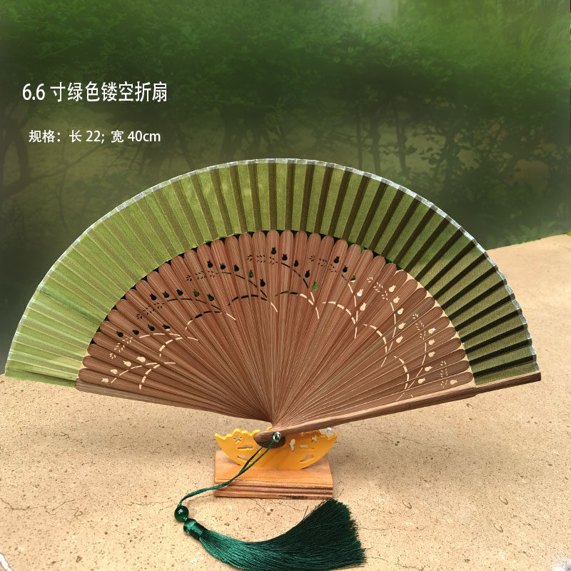 绿色折扇舞蹈扇子扇旗袍走秀扇夏凉古风折扇便携中国风礼品,家居饰品,工艺扇/团扇/喜扇/折扇,淘宝优惠券,粉丝福利购,淘宝优惠卷
