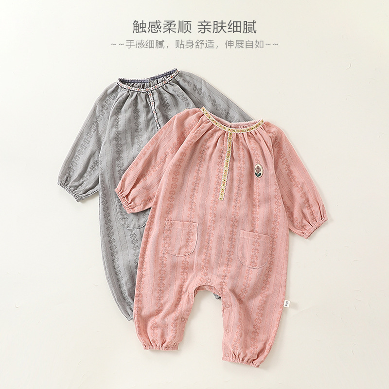 北欧风婴幼儿连体衣2025秋款