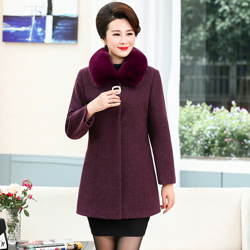 中老年呢子大衣女秋冬大码宽松妈妈装毛呢外套短款2018新款冬装|msdalam kategori Butik wanita / wanita, wanita pertengahan umur - dari Buy2taobao.com untuk memberikan perkhidmatan ejen Taobao profesional membeli