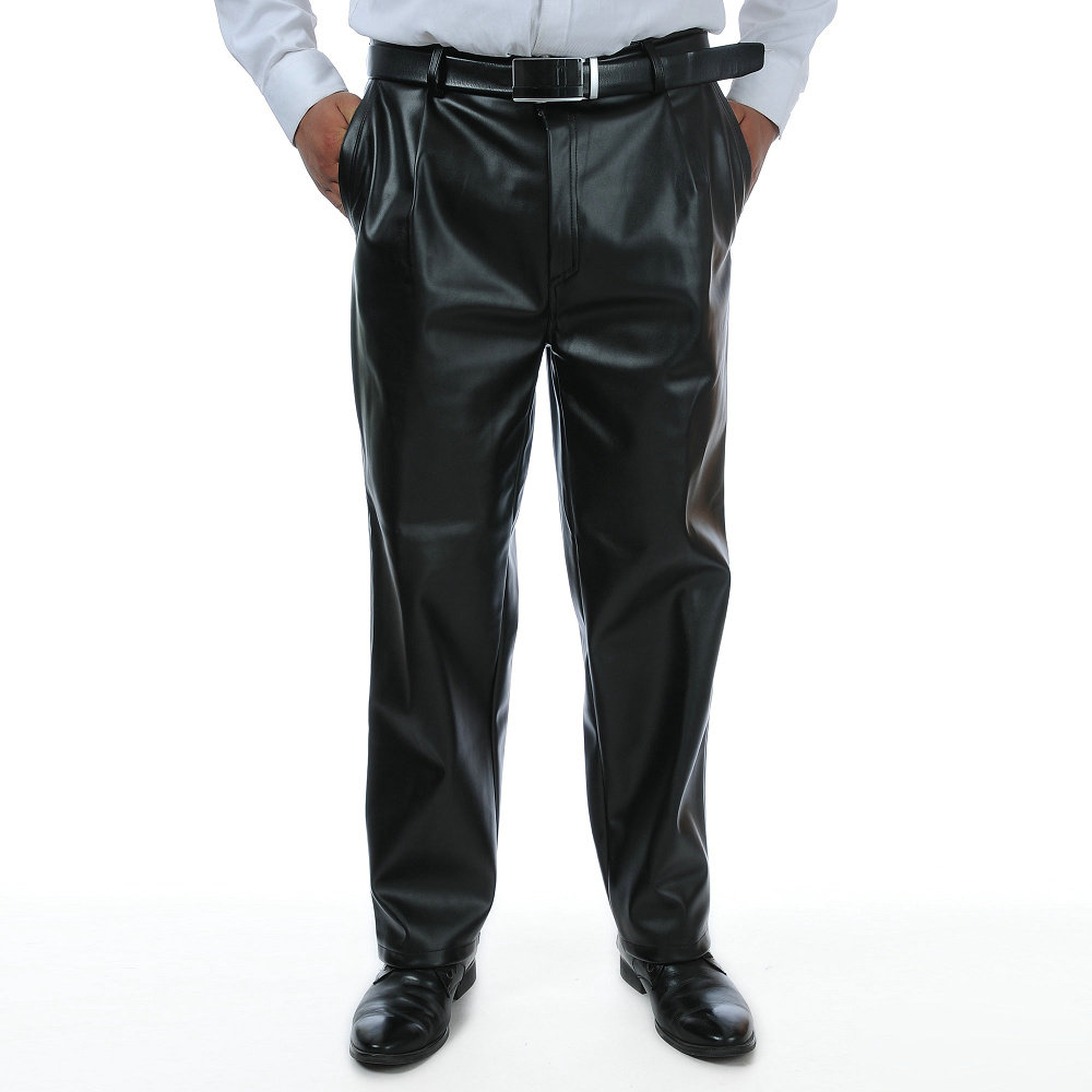 男士春秋皮裤男中年男装大码防油防水防风中老年宽松休闲高腰男裤,男装,皮裤,淘宝优惠券,粉丝福利购,淘宝优惠卷