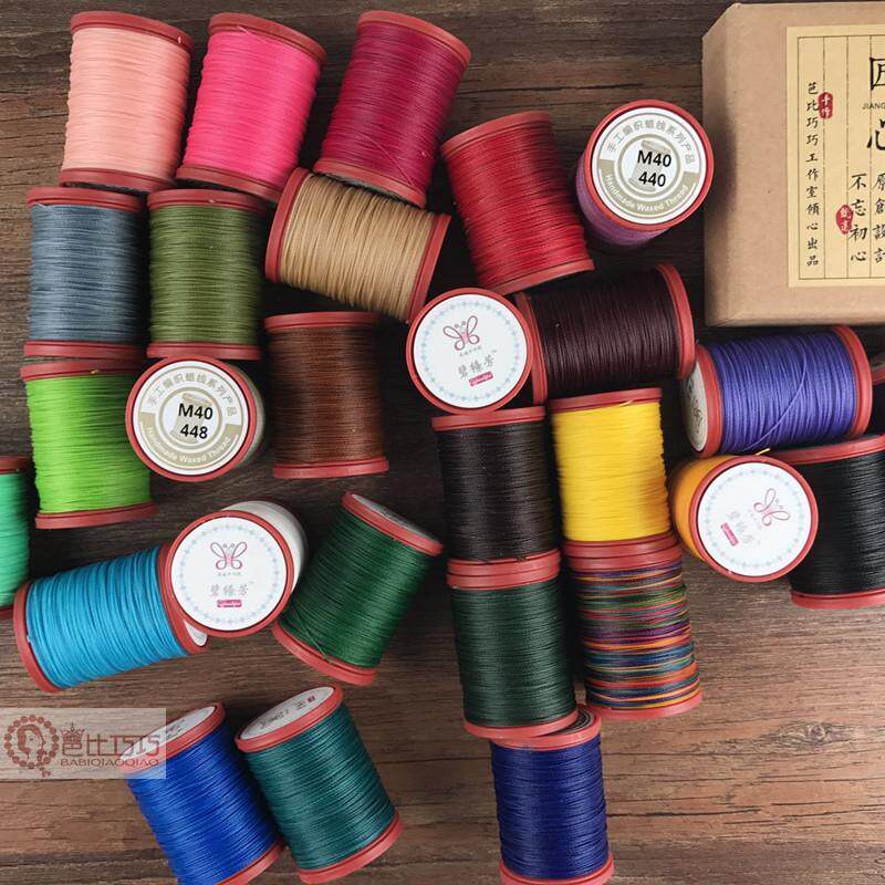 X12 BI QIAN FANG MICRO CORE WAX THREAD M40 SOUTH AMERICAN ROUND WAX 0.45 DIAGONAL KNOT HAND ROPE RING HAND-WOVEN WAX ROPE