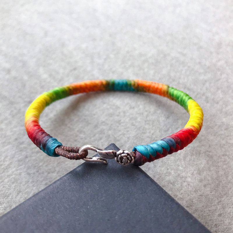 U5 BI QIAN FANG 1.5MM THAI WAX THREAD THICK WATERPROOF WAX ROPE HANDMADE SILVER HAND ROPE NECKLACE BRAIDED ROPE THREAD QIAN QIAO DIY
