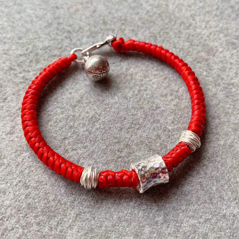 U5 BI QIAN FANG 1.5MM THAI WAX THREAD THICK WATERPROOF WAX ROPE HANDMADE SILVER HAND ROPE NECKLACE BRAIDED ROPE THREAD QIAN QIAO DIY
