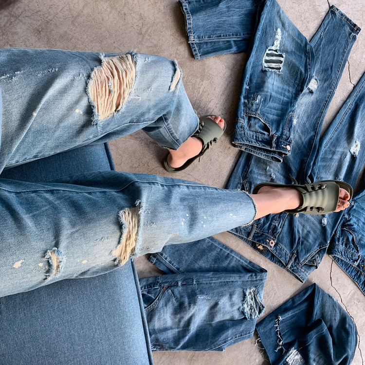 丹麦D 男友风破洞休闲软牛仔裤  1905045|ruв категории Женская одежда, брюки, брюки - от Buy2taobao.com для оказания профессиональной услуги покупки агента Taobao