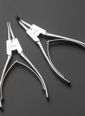 6寸卡簧钳子内卡外卡卡黄钳多功能卡环挡圈e型内卡外卡直弯头钳子