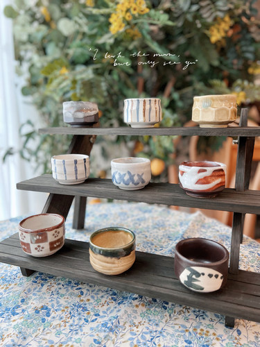 美浓烧志野手作手绘釉下彩茶具