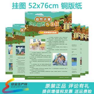 包发票 自然灾害应急避险与自救宣教挂图 6张海报BC