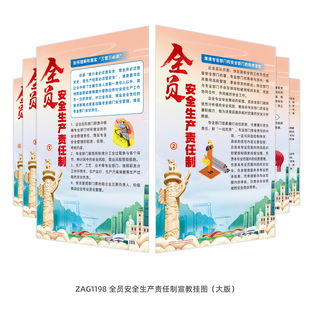 包发票全员安全生产责任制宣教挂图6张海报宣传画ZA