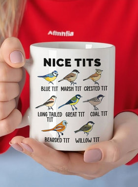 Nice tits Birdwatching Lover观鸟爱好者陶瓷马克杯喝水杯子礼物