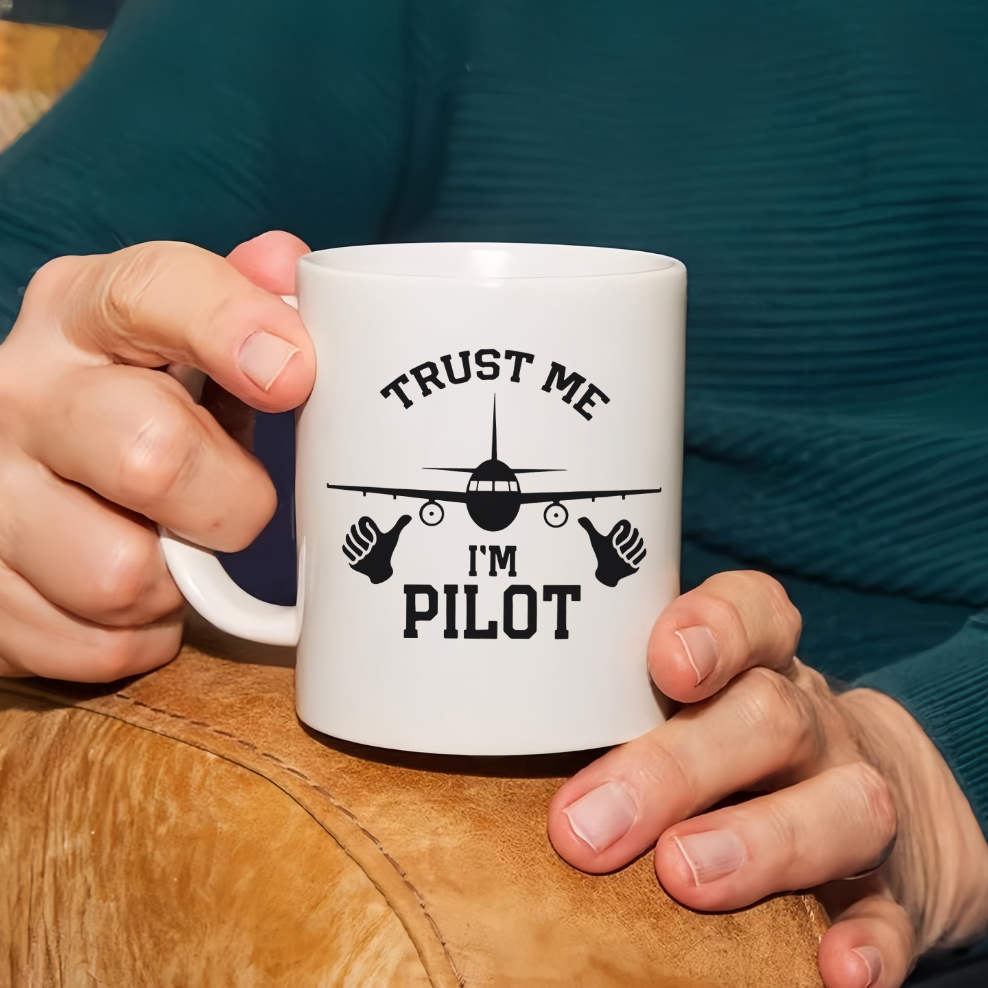 Trust me  i am a pilot相信我我是飞行员马克杯陶瓷飞机图案杯子