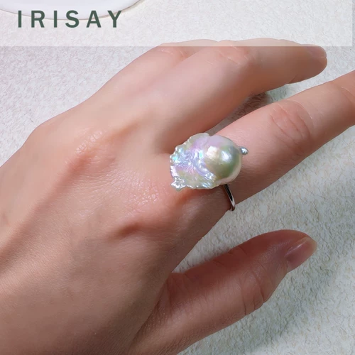 Красочное золото золотистого фиолетового кольца Bing Alien Pearl Baroque High Bamboo Festival Ring Ring Live Ring Circle