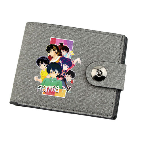 卡通钱包 动漫乱马Ranma½钱包男女短款钱夹学生零按扣钱包