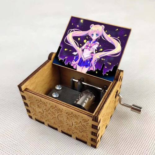 动漫美少女战士卡通周边八音盒创意生日礼物木质音乐盒定制