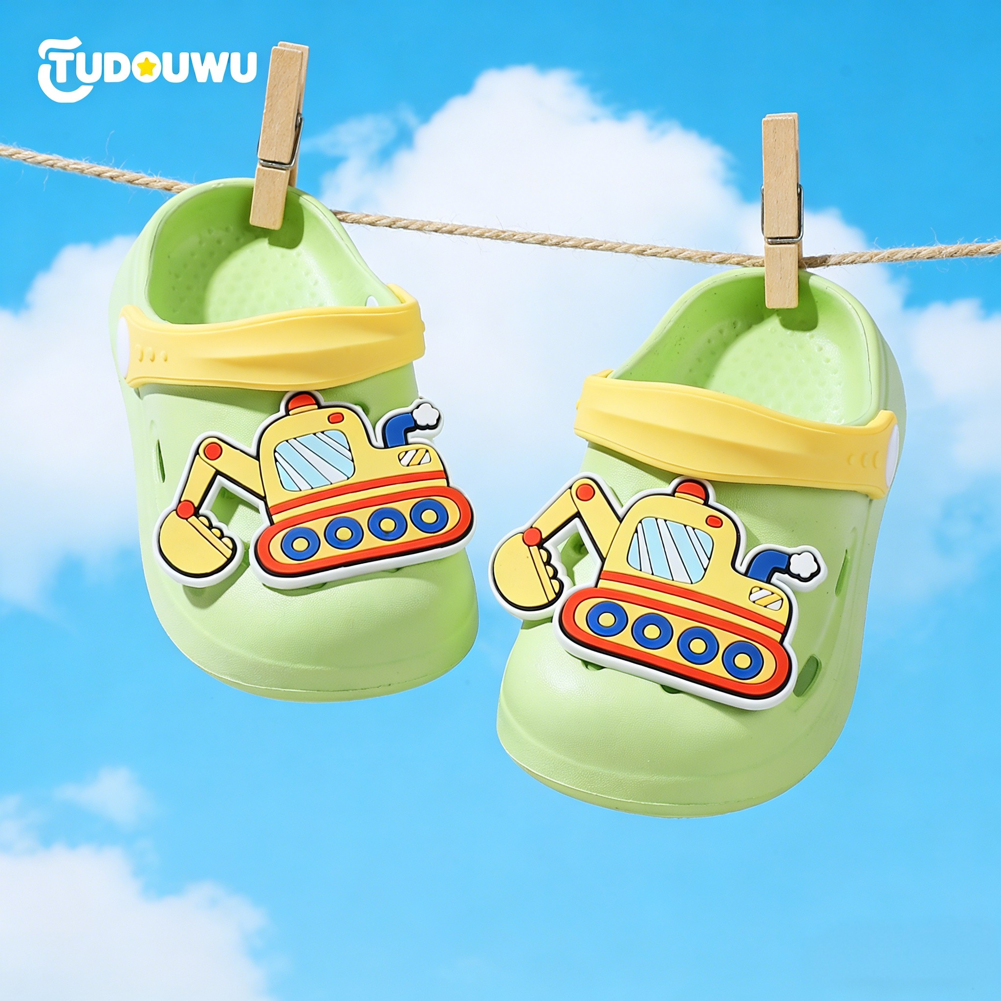 挖掘机儿童拖鞋男女童女孩防滑夏季室内洗澡可爱卡通家居沙滩凉拖,童鞋/婴儿鞋/亲子鞋,儿童凉拖鞋,淘宝优惠券,粉丝福利购,淘宝优惠卷